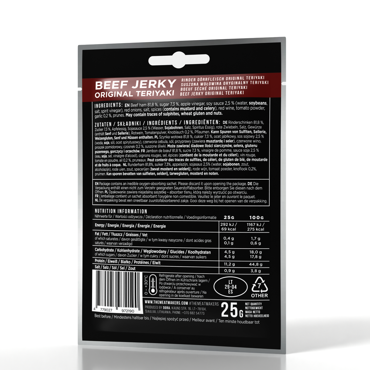 TERIYAKI | SOFTER BEEF JERKY 25G – The Meat Makers