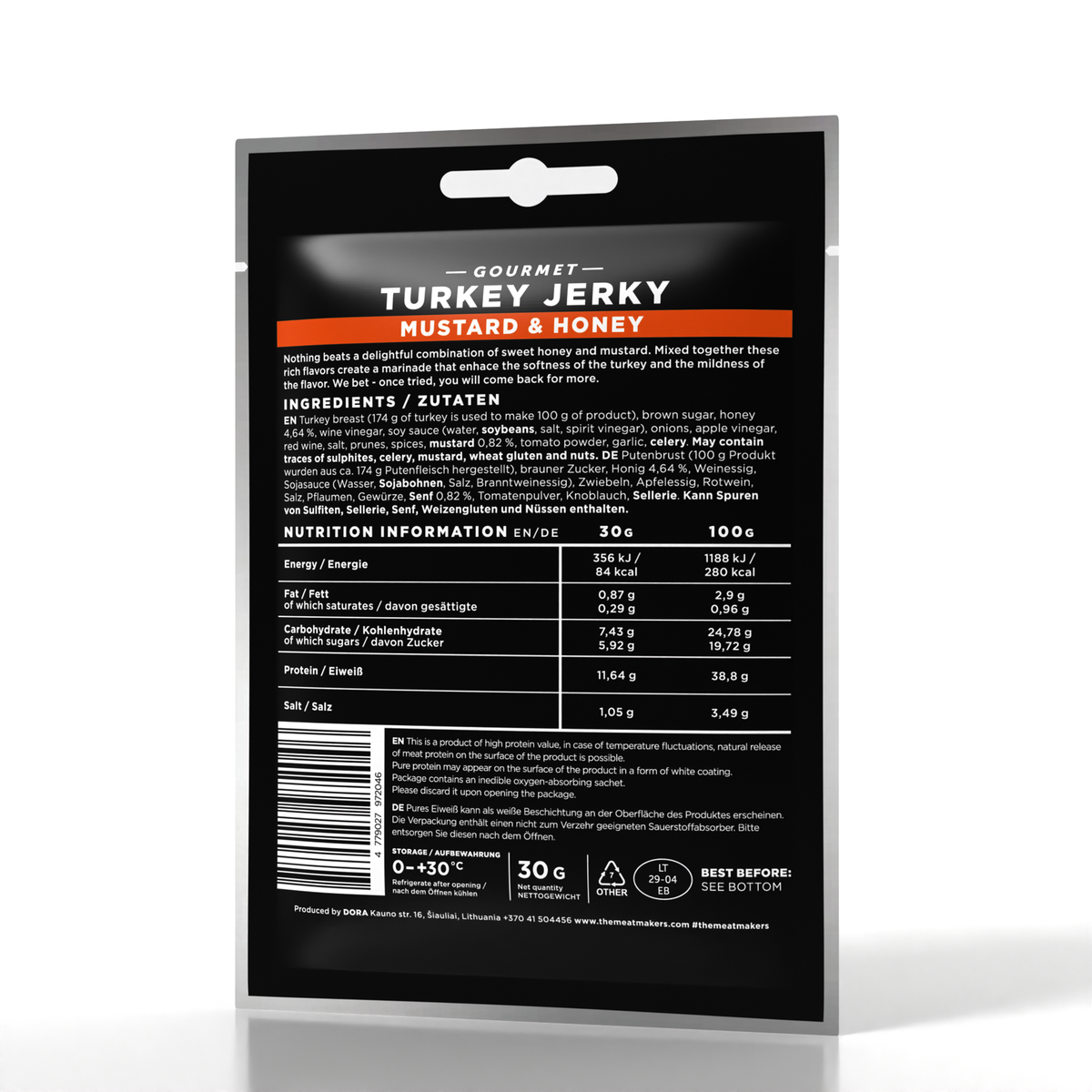 HONEY MUSTARD | GOURMET TURKEY JERKY 30G – The Meat Makers