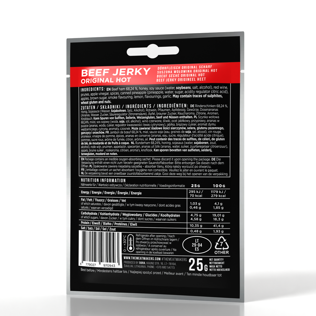 ORIGINAL HOT | SOFTER BEEF JERKY 25G