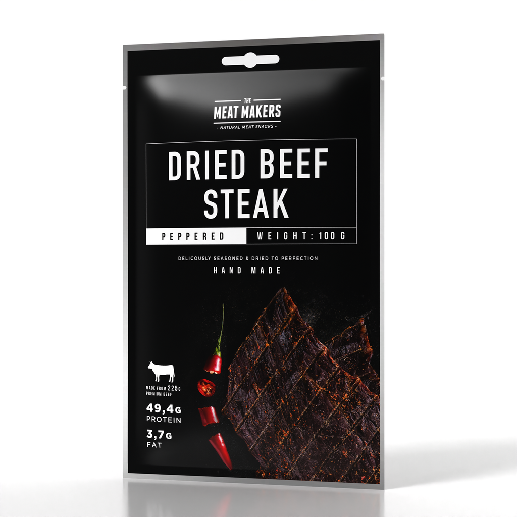 PEPPERED | DRIED BEEF STEAK 100G