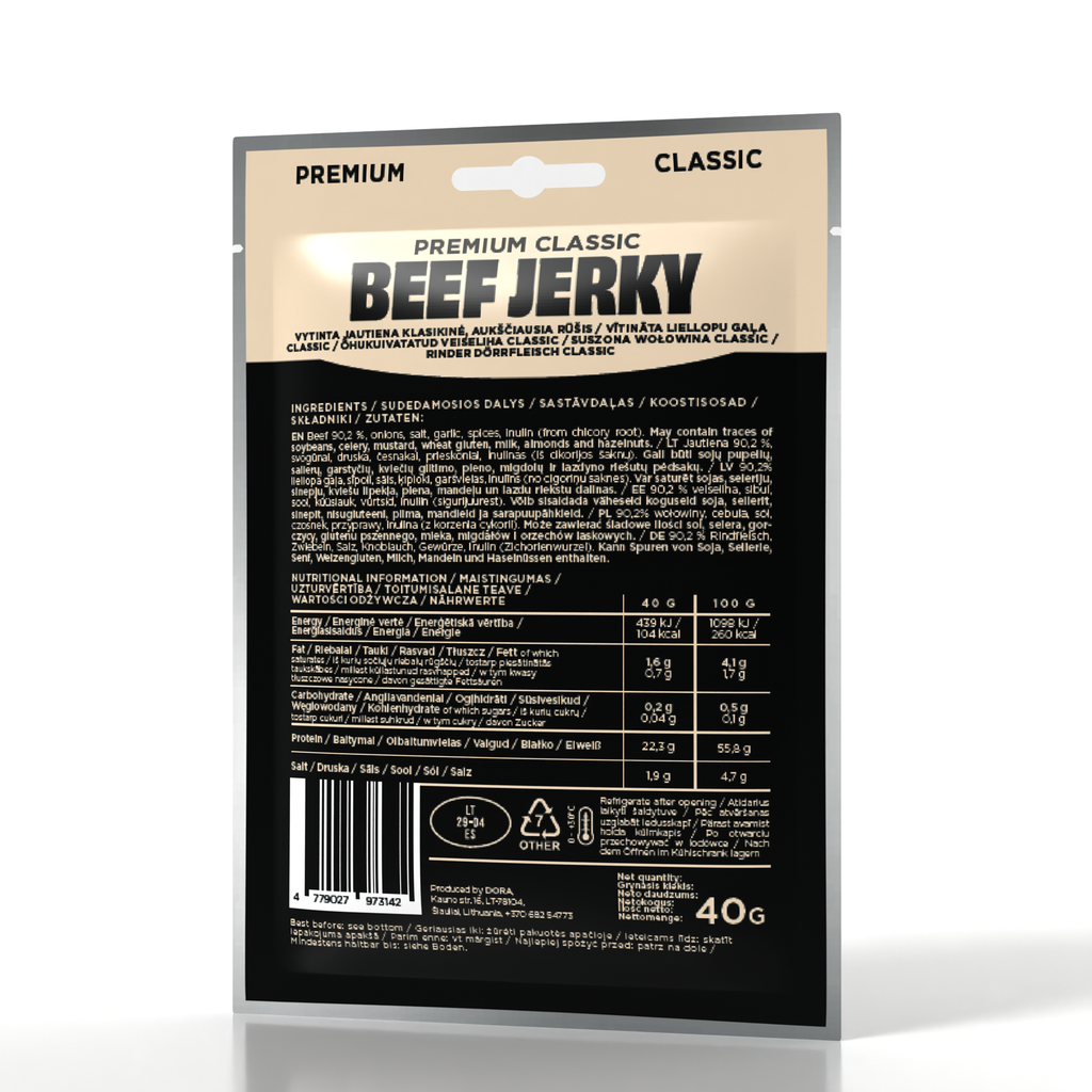 CLASSIC | GOURMET BEEF JERKY 40G
