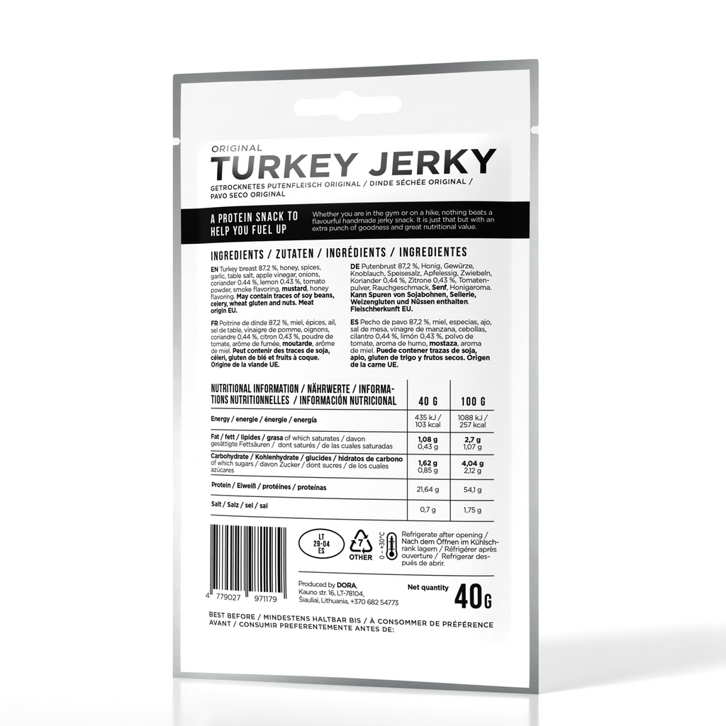 ORIGINAL | SPORT TURKEY JERKY  40G